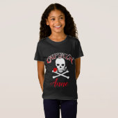 T-shirt Jolly roger personnalisé (Rose) (Devant entier)
