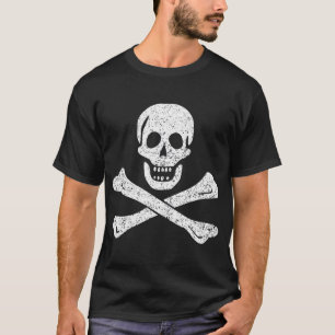 T-SHIRT JOLLY ROGER PIRATE DRAPEAU SKULL & CROSS BONNES SA