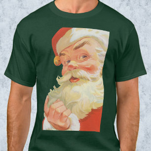 T-shirt Jolly Santa Claus avec secret, Noël Vintage
