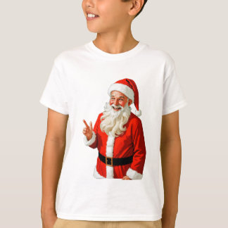 T-shirt Jolly Santa Claus Making Peace Sign – Vintage Chri