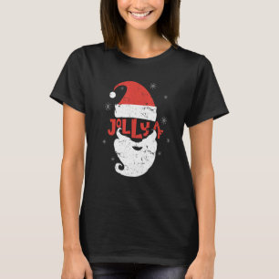 T-shirt Jolly Santa Hat Beard Af Snowflakes Joyeux Christm