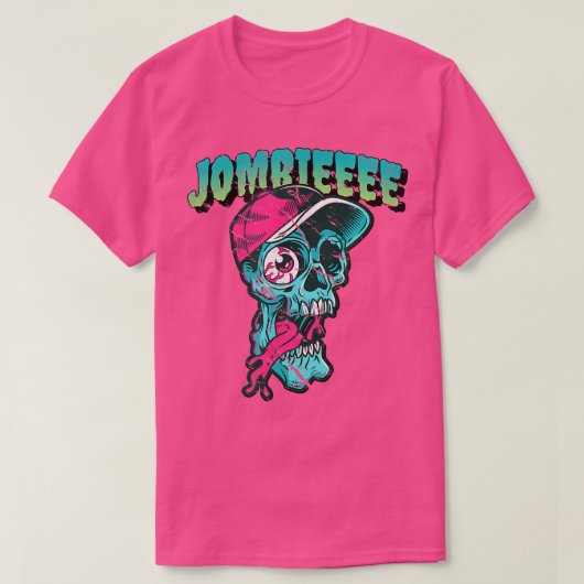 T-shirt Jombieee Eyeball Missing Halloween Zombie Graphic (Design devant)
