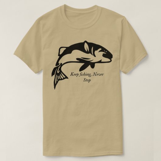 T-shirt Jon B inspiré Keep Fishing Never Stop (Design devant)