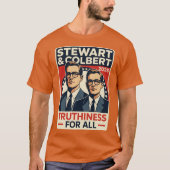 T-shirt Jon Stewart & Stephen Colbert 2028 Truthiness for  (Devant)
