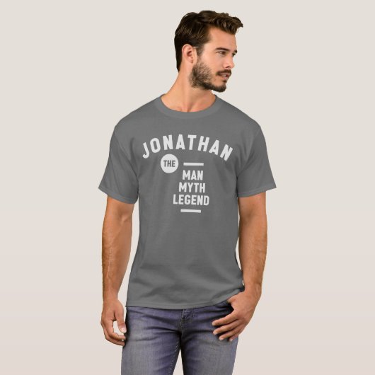 T-shirt Jonathan The Man Myth Legend Nom Jonathan (Devant entier)