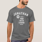 T-shirt Jonathan The Man Myth Legend Nom Jonathan (Devant)