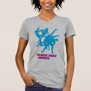 T-shirt jonc à ceinture noire