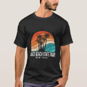 T-shirt Jones Beach State Park New York Palm Tree Beach (Devant)