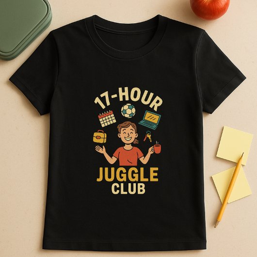 T-shirt Jonglage du calendrier des parents de l'école; Mèr