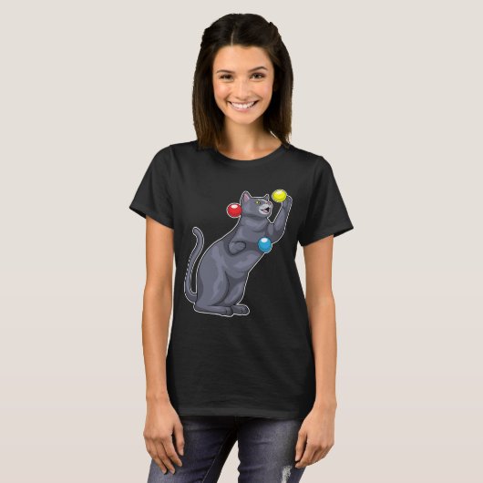 T-shirt Jongler de chat (Devant entier)
