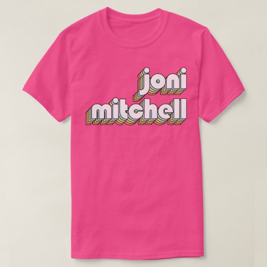 T-shirt Joni Mitchell Retro Typographie arc-en-ciel style  (Design devant)