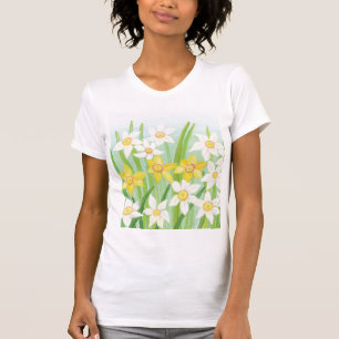 T-shirt jonquilles à ressort