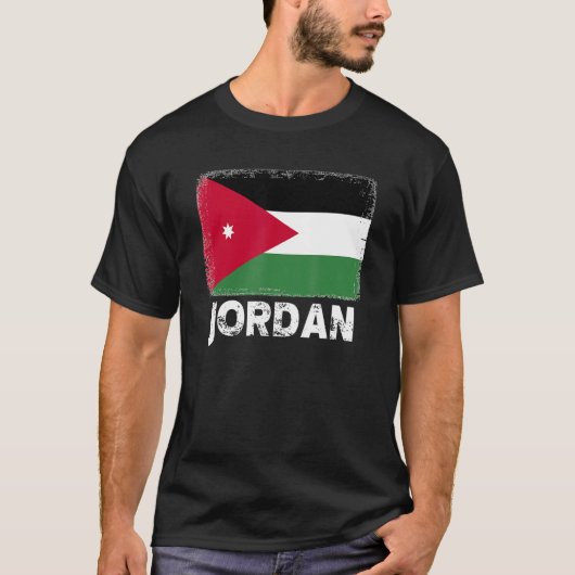 T-shirt Jordanie Drapeau Soutien Jordanien Femmes Hommes (Devant)