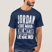 T-shirt Jordanie Nom personnalisé Anniversaire Cadeau (Devant)