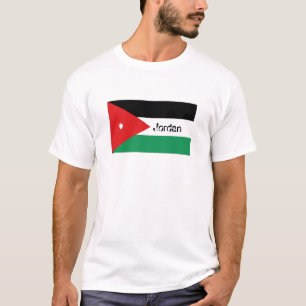 T-shirt jordanien de souvenir de drapeau de la