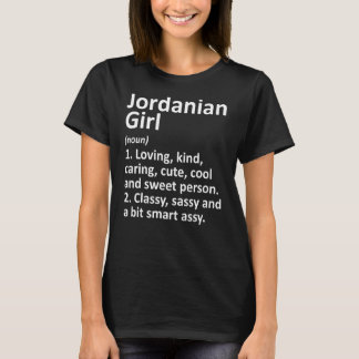 T-shirt Jordanienne Fille Jordanie Funny Pays Accueil Raci