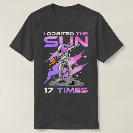 T-shirt J'Ordonné Le Soleil 17 fois, 17e Anniversaire Astr (Design devant)