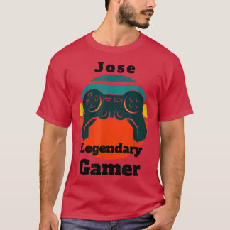 T-shirt Jose Legendaire Joueur Joueur Vidéo Contrôleur Jou