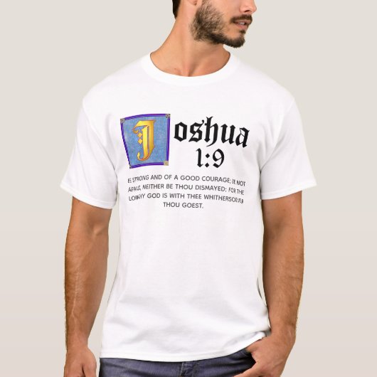 T-shirt Joshua 1 9 Citation biblique de l'Ancien Testament (Devant)