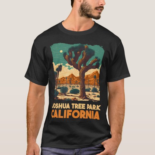 T-shirt Joshua Tree Park Adventure Explore Nature Hiking C (Devant)