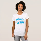 T-shirt Jote blu Script Jésus Écriture (Devant entier)