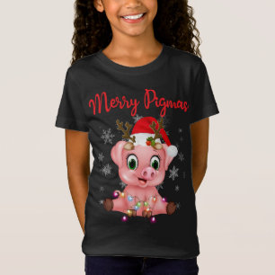 T-Shirt Jote Cochon De Rindeer À Père Noël Casquette Joyeu