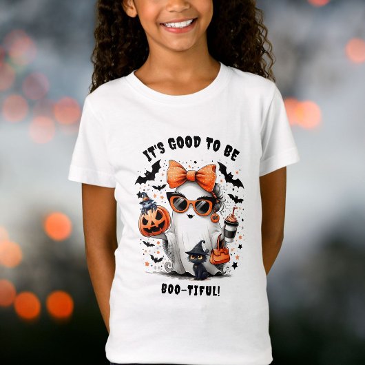 T-Shirt Jote Éffrayante Fille Fantôme Halloween