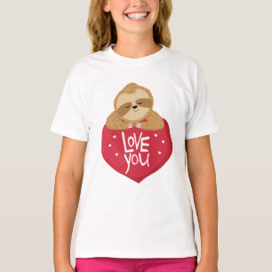 T-shirt Jote Love You Valentine's Day Sloth