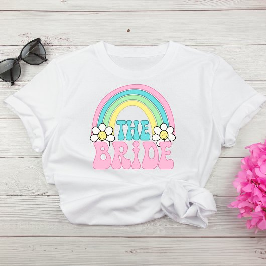 T-shirt Jote Mariée Retro Hippie Bachelorette