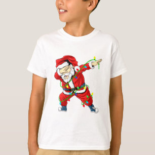 T-shirt Jote Père Noël Dabbing Lights Christmas Boy T-Shir