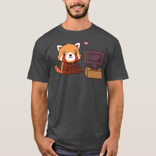 T-shirt Jote Red Panda aime les jeux vidéo