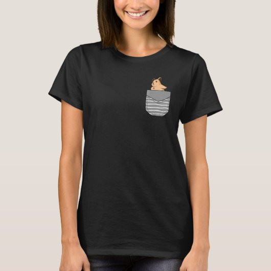 T-shirt Jote Rollerskate Hamster Dans Une Poche (Devant)
