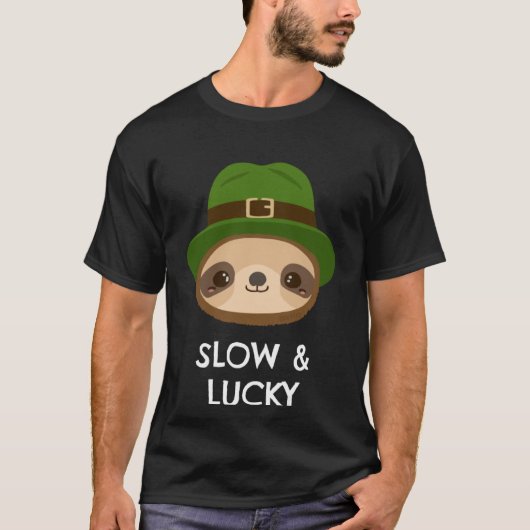 T-shirt Jote Sloth est Lente et Lucky St Patrick s Day (Devant)
