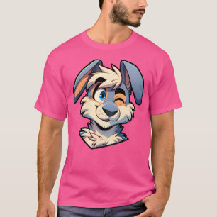 T-shirt Jote Winking Anthro Furry Rabbit Art