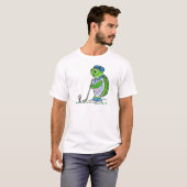 T-shirt jouant au golf de tortue (Devant entier)