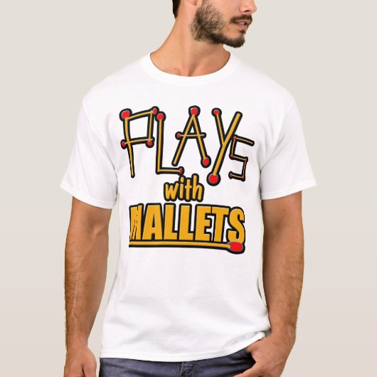 T-shirt Joue avec des maillets (Devant)