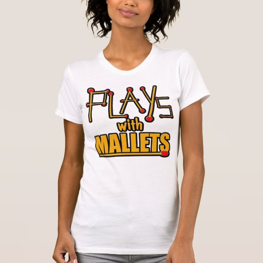 T-shirt Joue avec des maillets (Devant)
