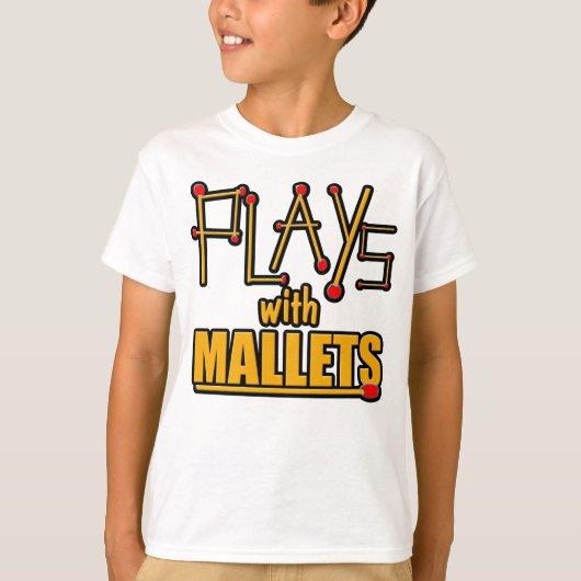 T-shirt Joue avec des maillets (Devant)