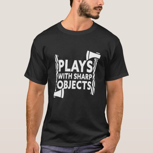 T-shirt Joue Avec Des Objets Sharp Ax Jetant (Devant)