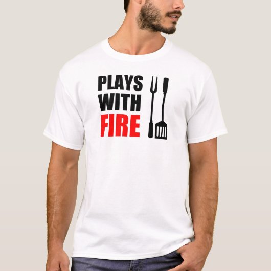 T-shirt Joue Avec Grill Feu (Devant)