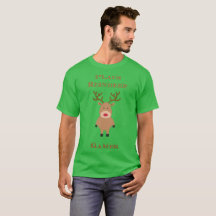 Joue Reindeer Jeux de Noël Tee