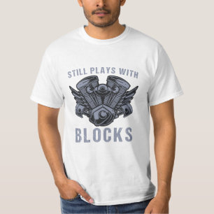T-shirt Joue toujours avec les blocs, réparation automatiq