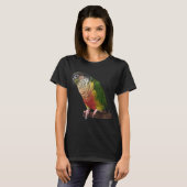 T-shirt Joue verte Conure Parrot Oiseau Vert Joue (Devant entier)
