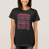 T-shirt Jouer À L'Harmonica Avec Un Manche Propre Et Un Di (Devant)