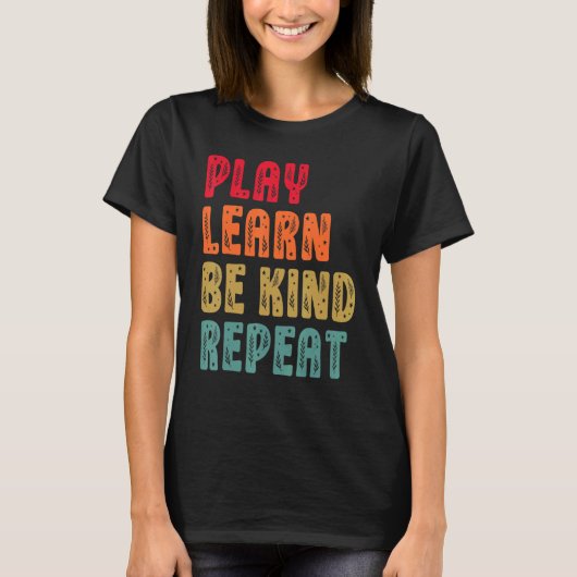 T-shirt Jouer Apprendre être comme répéter Plante Retro Un (Devant)