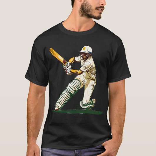 T-shirt Jouer Art numérique de cricket (Devant)
