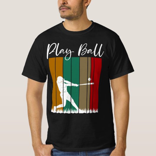 T-shirt Jouer Au Bal De Baseball Jeu Et Jouer Au Bal (Devant)