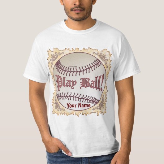 T-shirt Jouer au baseball de balle (Devant)