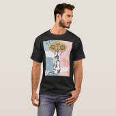T-shirt Jouer Au Chat Avec Papillon Et Tournesols (Devant entier)