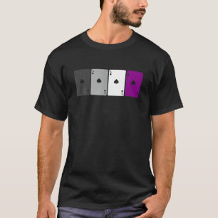 T-shirt Jouer aux cartes Ace drôle Asexuality Pride drapea